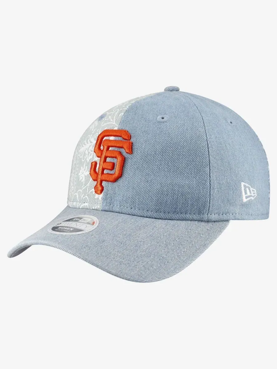 Кепка San Francisco Giants Denim Patchwork 9TWENTY New Era — изображение 1 из 4, джинсовый синий