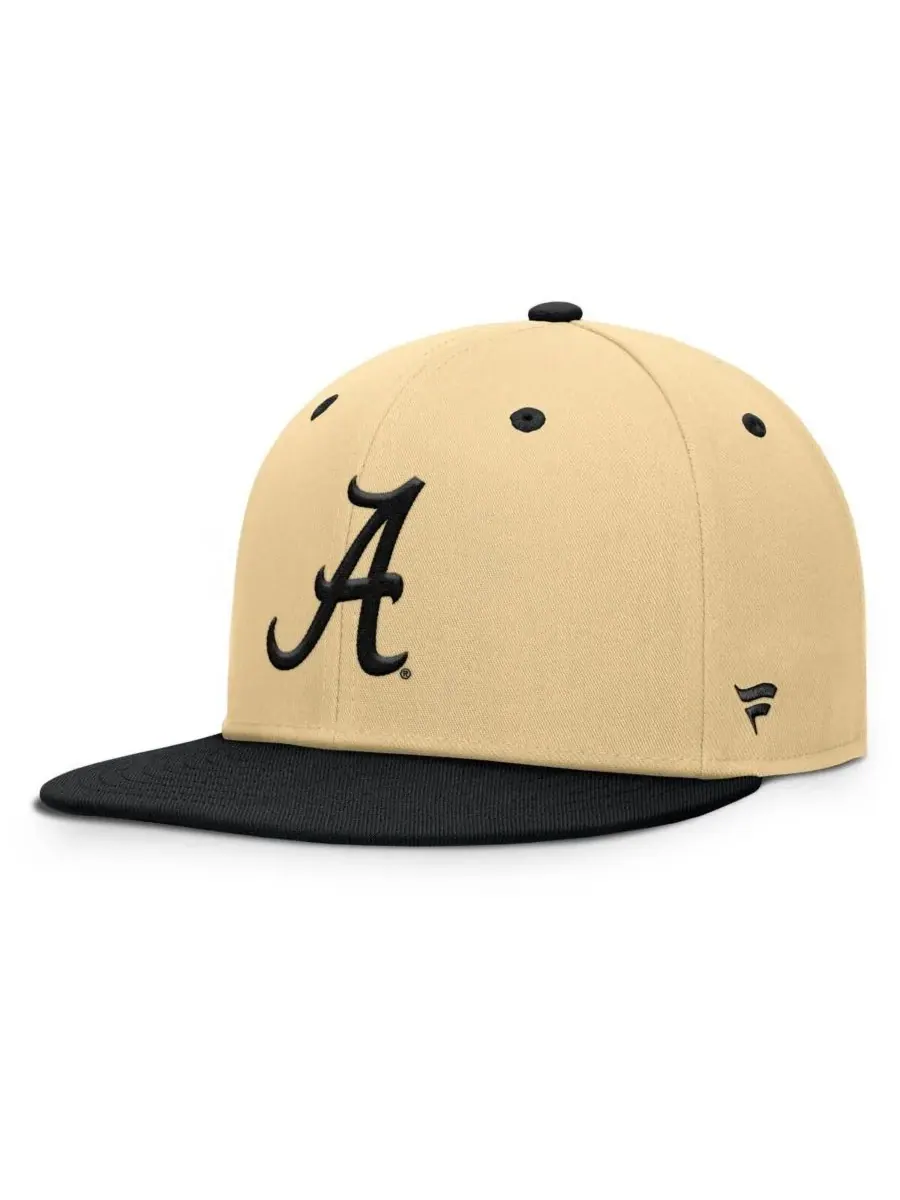 Fanatics Мужская золотисто-черная бейсболка Alabama Crimson Tide Balance Fitted Hat — изображение 1 из 4, золотистый черный
