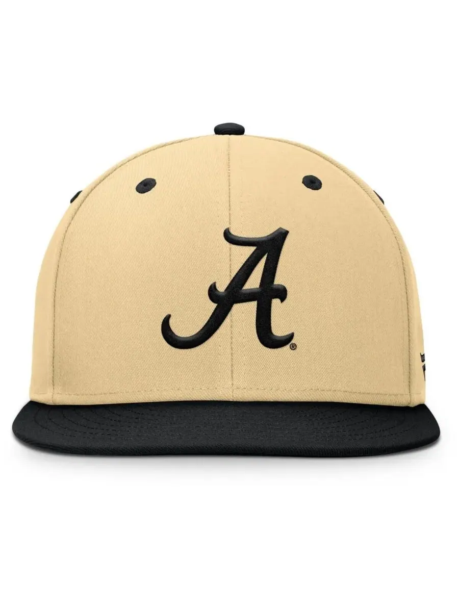Fanatics Мужская золотисто-черная бейсболка Alabama Crimson Tide Balance Fitted Hat — изображение 2 из 4, золотистый черный