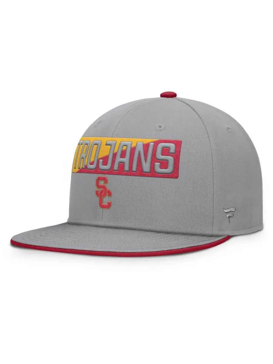Fanatics Мужская серая кепка-бейсболка USC Trojans Duo Snapback — изображение 1 из 4, серый