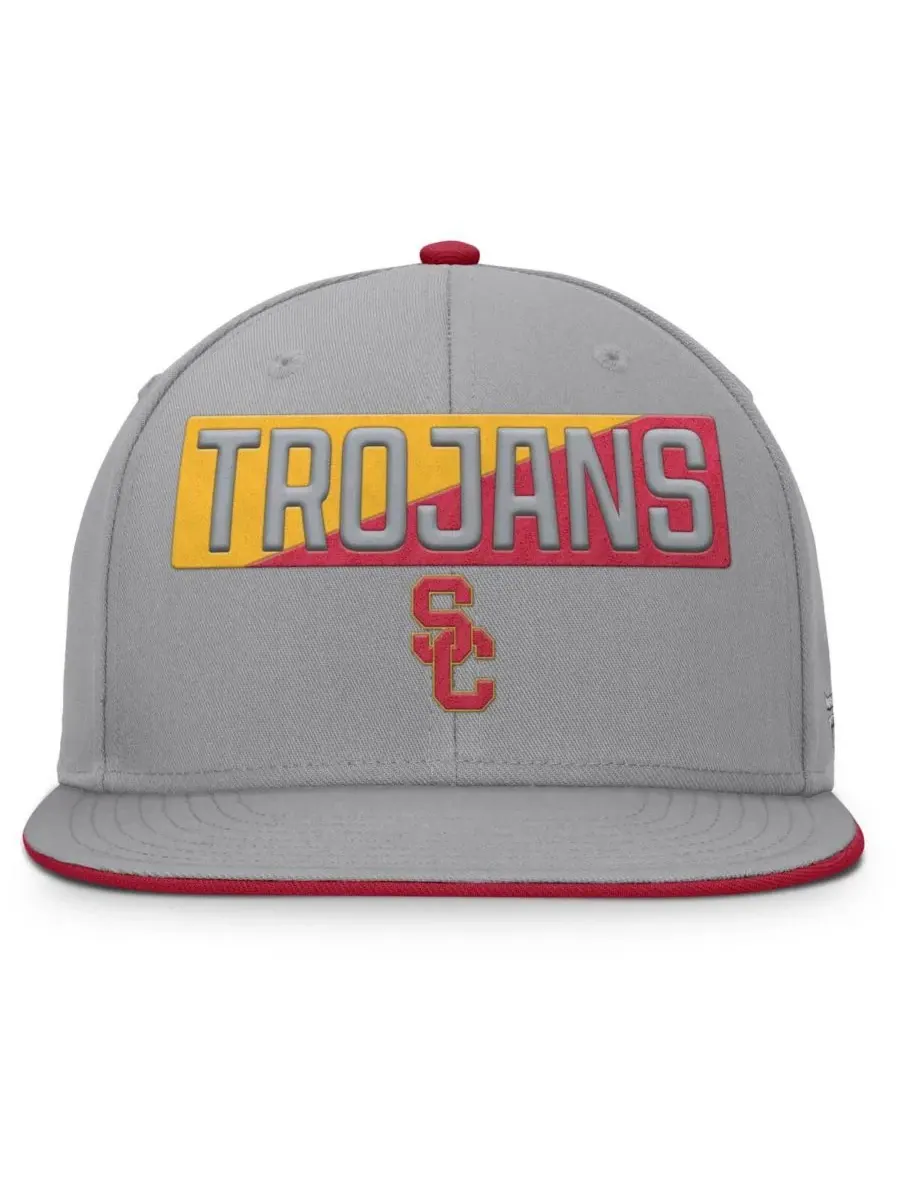 Fanatics Мужская серая кепка-бейсболка USC Trojans Duo Snapback — изображение 2 из 4, серый