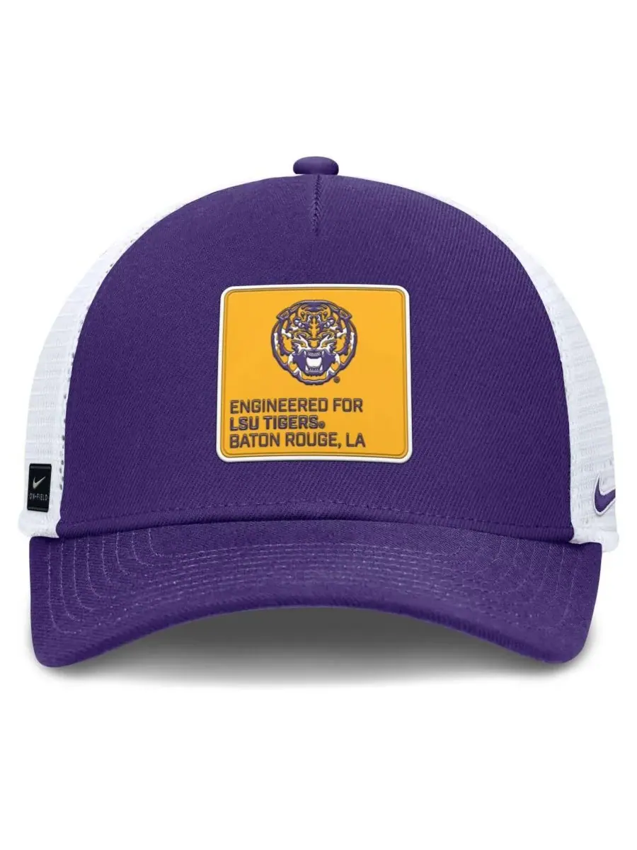 Nike Мужская регулируемая кепка-тракер LSU Tigers 2025 On-Field Rise Engineered Trucker — изображение 3 из 4