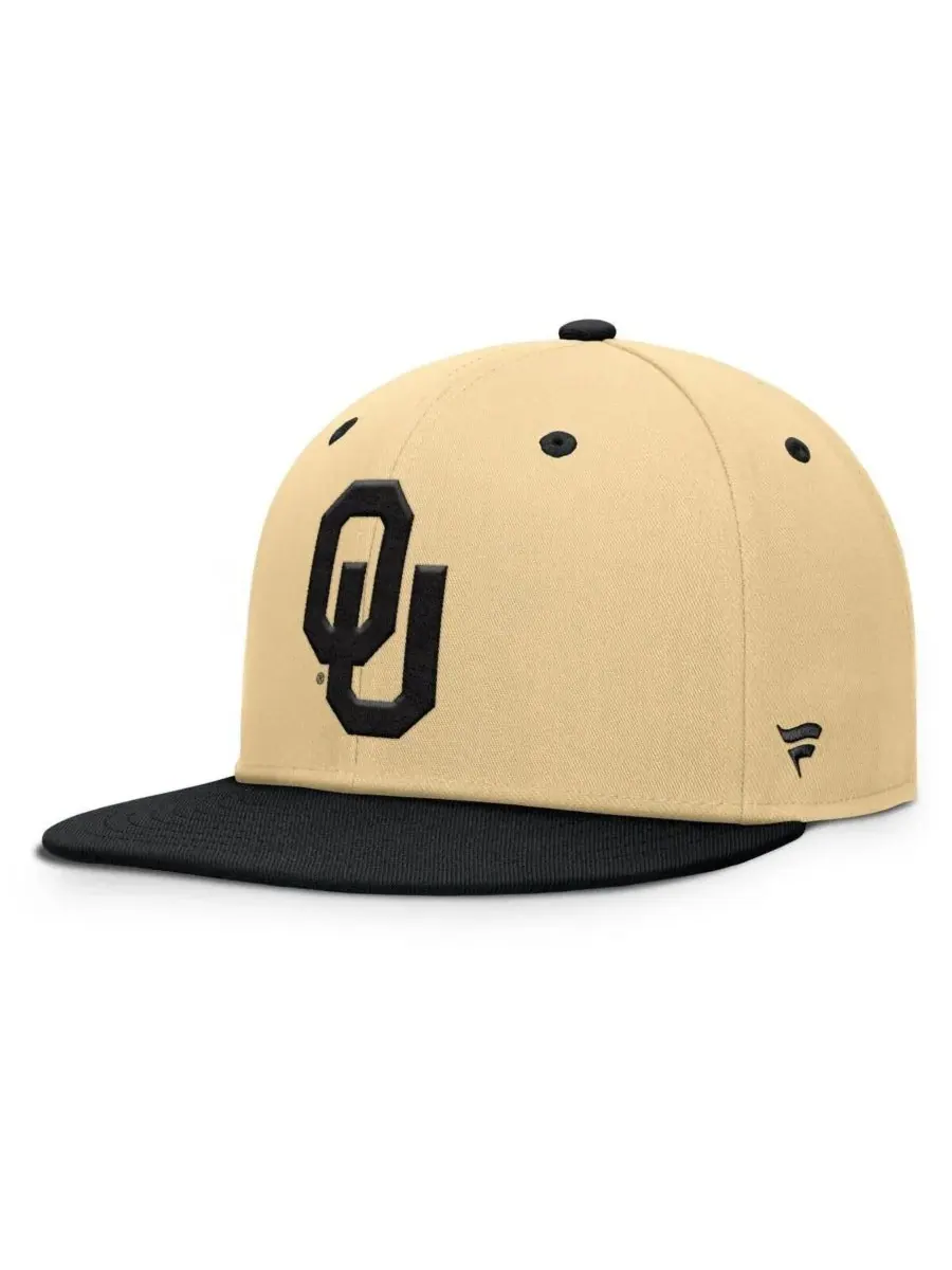 Fanatics Мужская золотисто-черная бейсболка Oklahoma Sooners Balance Fitted Hat — изображение 1 из 4, золотистый черный