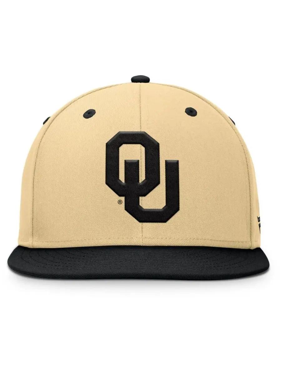 Fanatics Мужская золотисто-черная бейсболка Oklahoma Sooners Balance Fitted Hat — изображение 2 из 4, золотистый черный