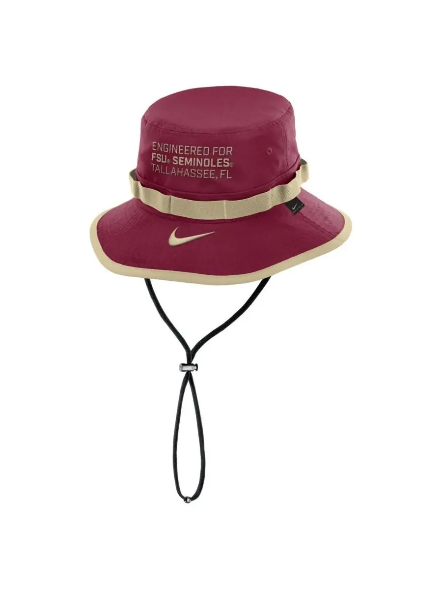 Мужская панама Garnet Florida State Seminoles 2025 Sideline Apex Boonie Performance Nike — изображение 2 из 2, гранат