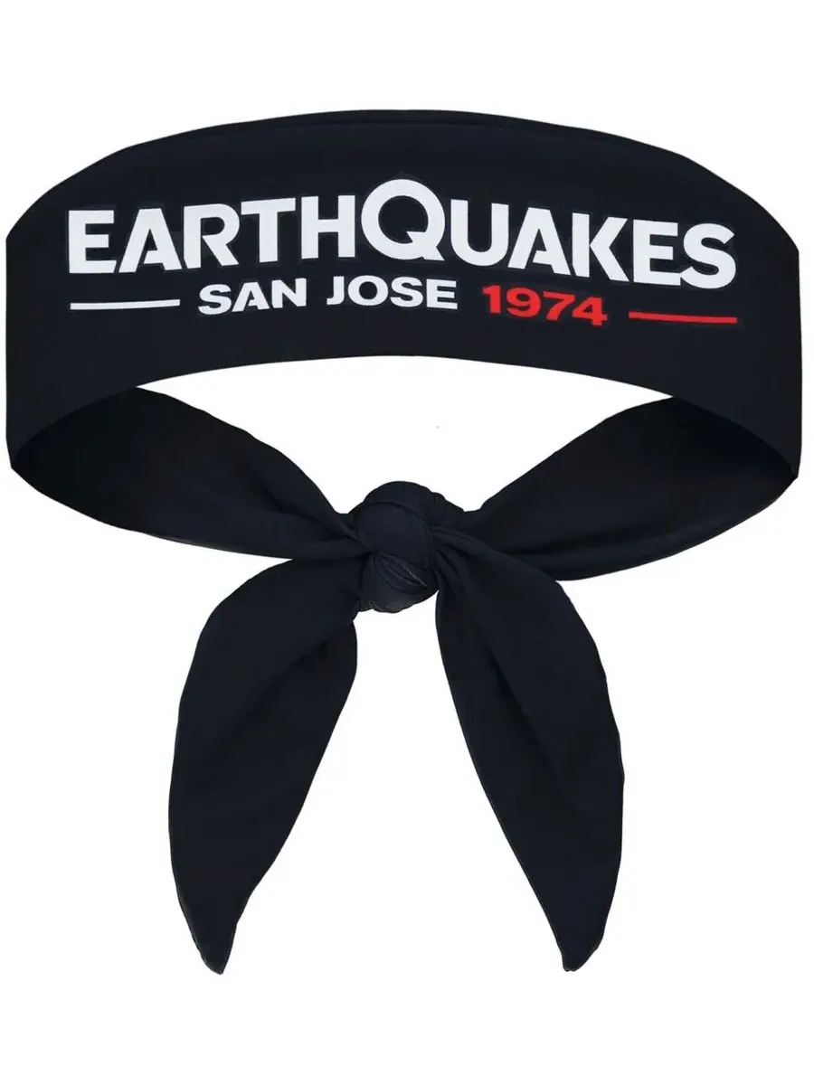 Vertical Athletics Черная повязка на голову с символикой команды San Jose Earthquakes — черный