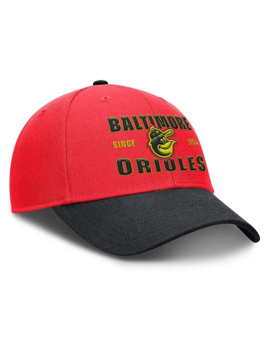 Nike Мужская кепка Baltimore Orioles Neon 90s Rise Adjustable Hat малиново-черного цвета — изображение 3 из 4, черный