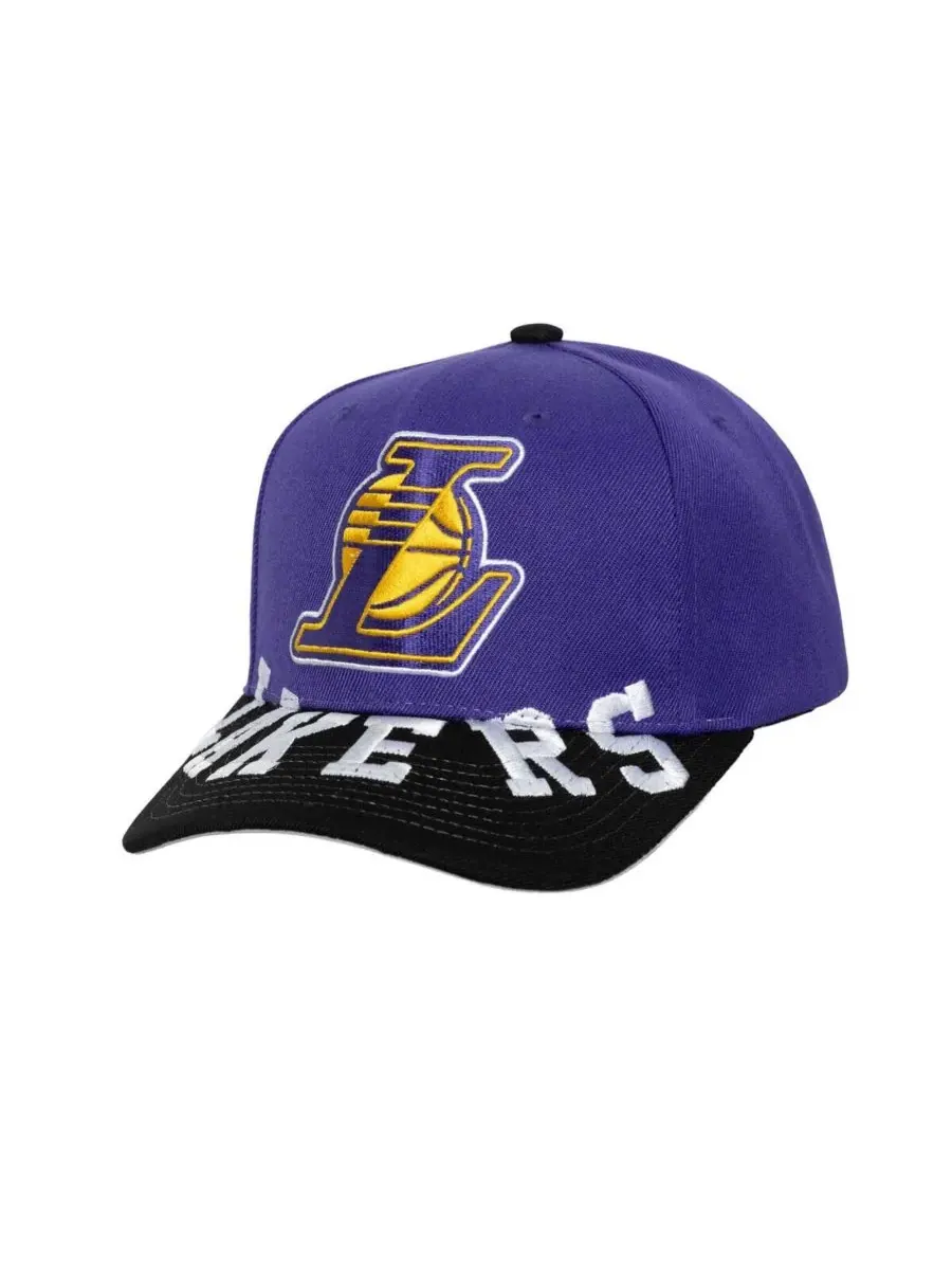 Mitchell & Ness Мужская фиолетово-черная кепка Los Angeles Lakers Under Arch Two-Tone Pro Crown — изображение 1 из 3