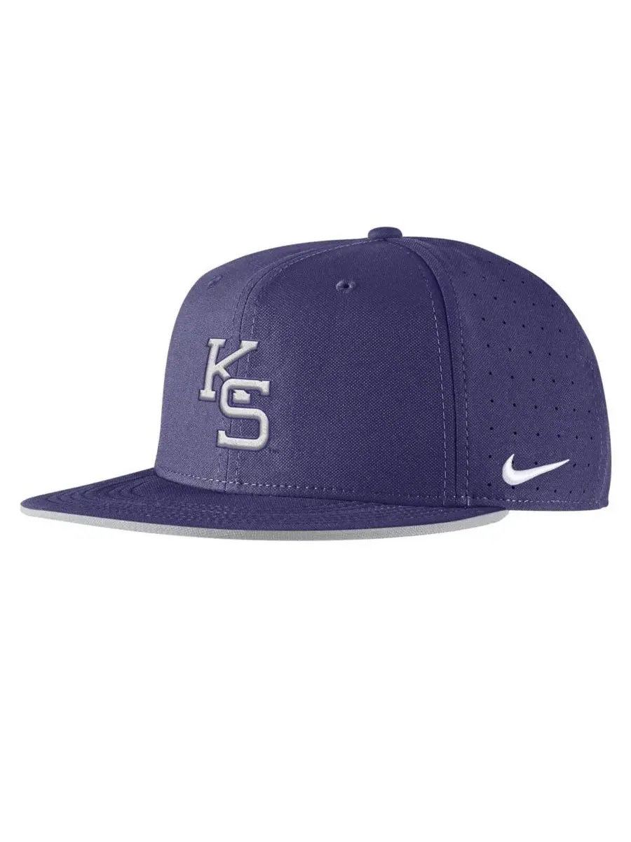 Nike Мужская фиолетовая бейсболка Kansas State Wildcats On-Field True Performance — изображение 1 из 3, фиолетовый