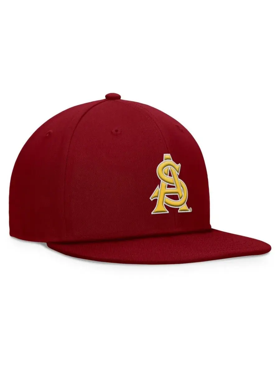 Top of the World Мужская бордовая бейсболка Arizona State Sun Devils Fundamental Snapback Hat — изображение 3 из 4