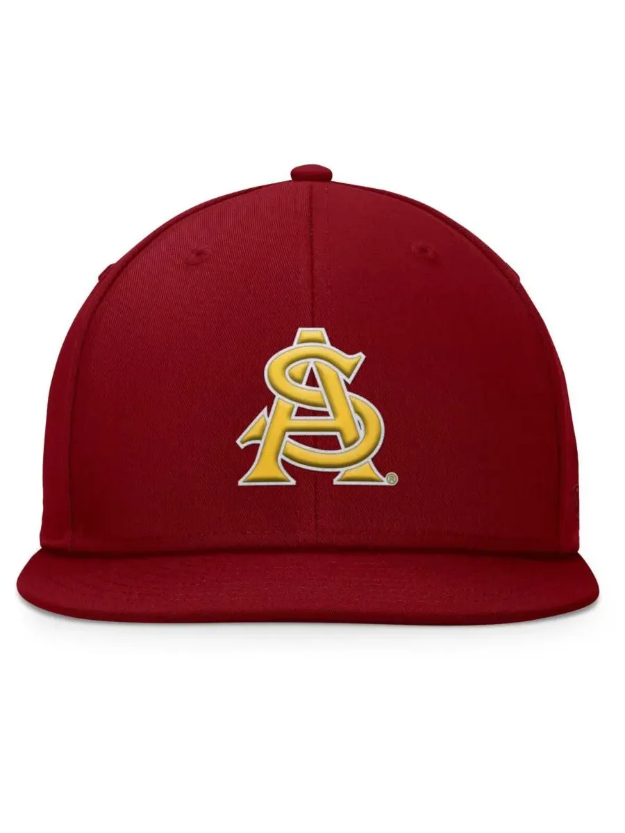 Top of the World Мужская бордовая бейсболка Arizona State Sun Devils Fundamental Snapback Hat — изображение 4 из 4