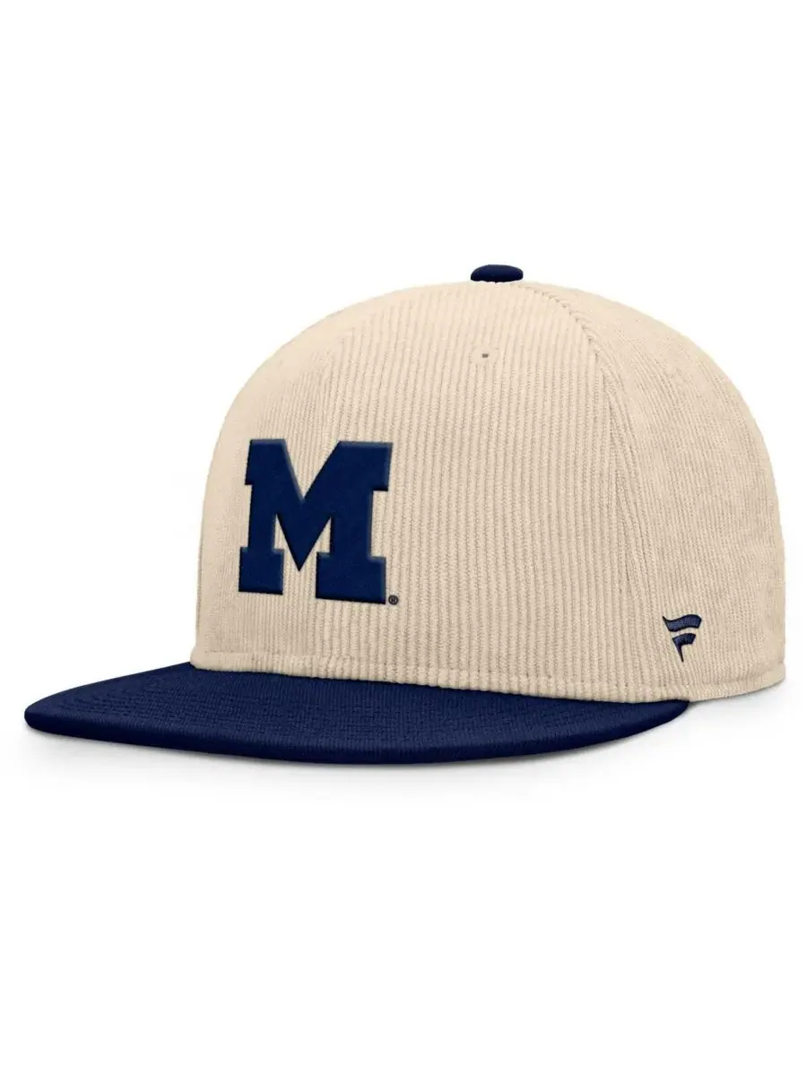 Fanatics Мужская бежевая бейсболка с застежкой-регулятором Michigan Wolverines Catcher — изображение 1 из 4, бежевый
