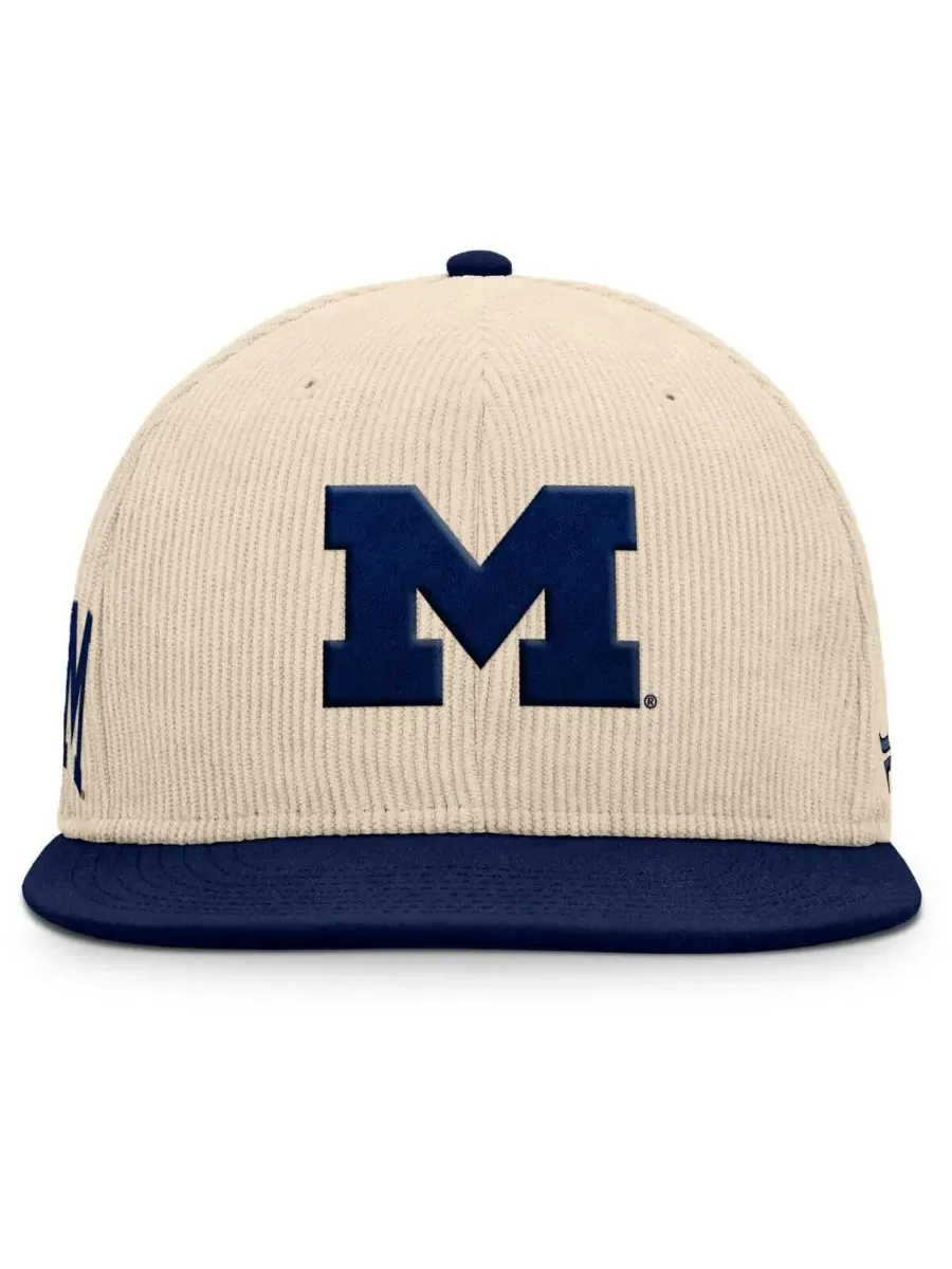 Fanatics Мужская бежевая бейсболка с застежкой-регулятором Michigan Wolverines Catcher — изображение 2 из 4, бежевый