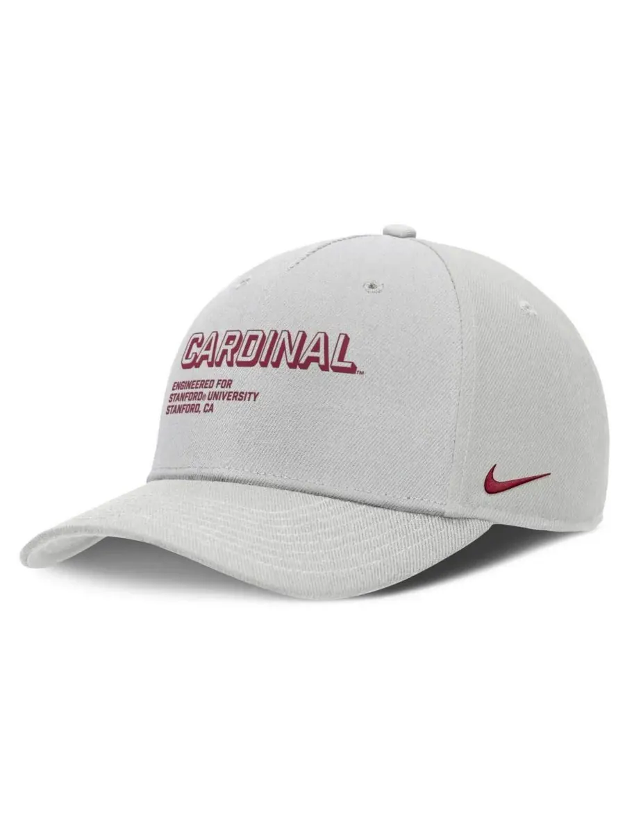Nike Мужская серая кепка Stanford Cardinal 2025 Sideline Dust с регулируемой высотой и зауженным — изображение 1 из 4, серый