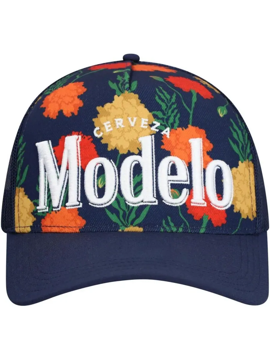 Lids Мужская регулируемая кепка Modelo A-Frame Floral Trucker темно-синего цвета