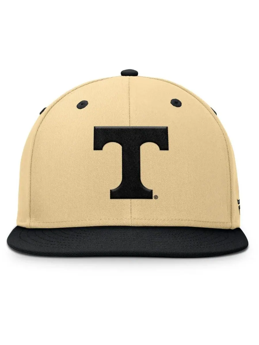 Fanatics Мужская бейсболка Tennessee Volunteers Balance Fitted Hat цвета хаки/черного цвета — изображение 2 из 4, хаки черный