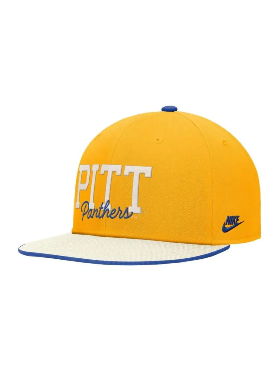 Кепка-снэпбек с принтом Pitt Panthers Vintage Script Pro Dri-FIT Nike — изображение 2 из 3, золото