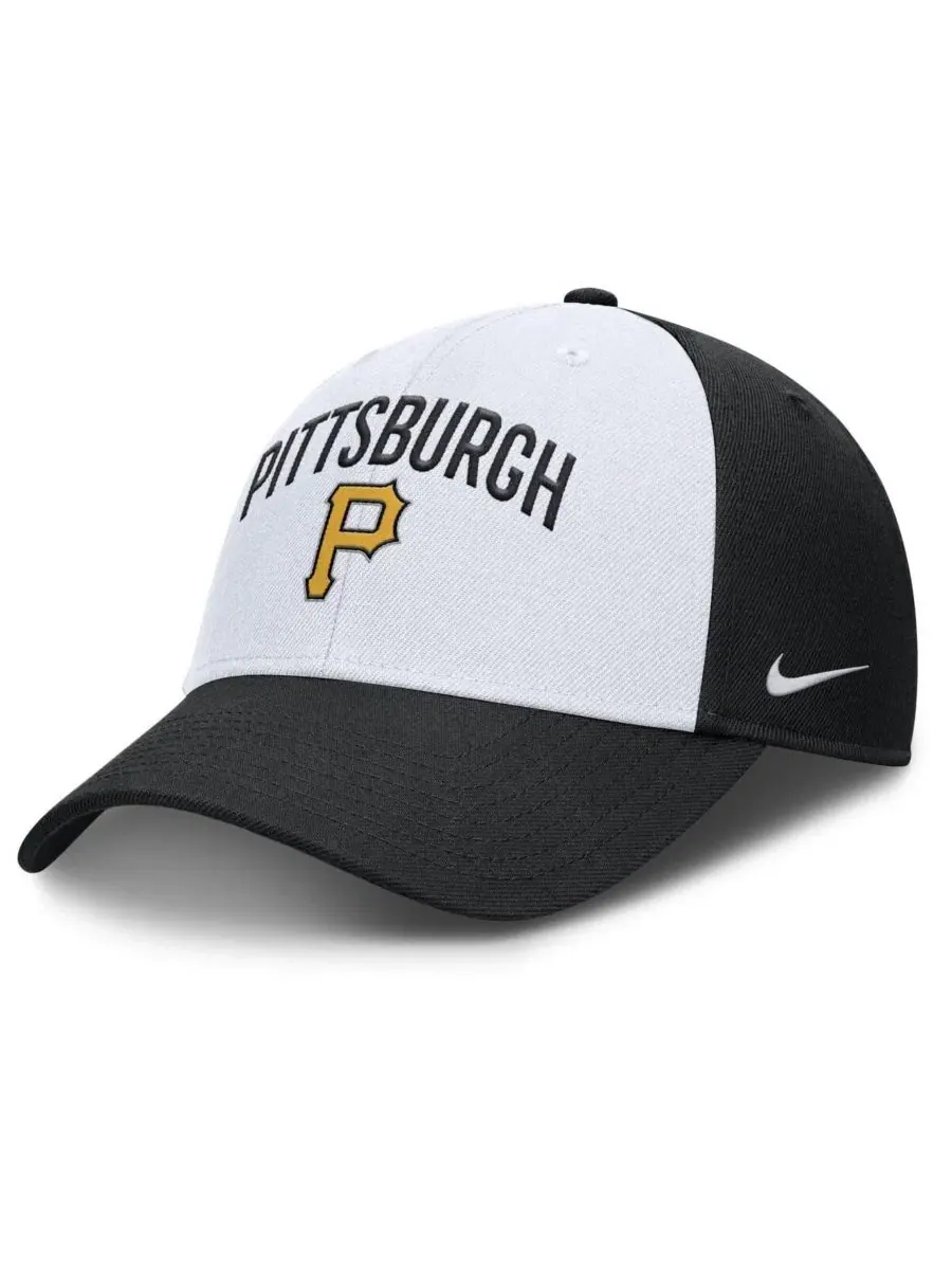Кепка с вышивкой Pittsburgh Pirates Club Performance Nike — изображение 1 из 4, белый черный