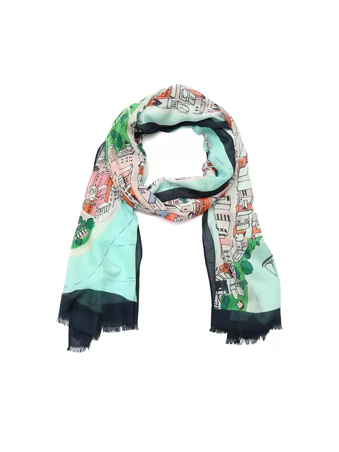 Женский шарф Map Oblong kate spade new york — изображение 1 из 6, мульти