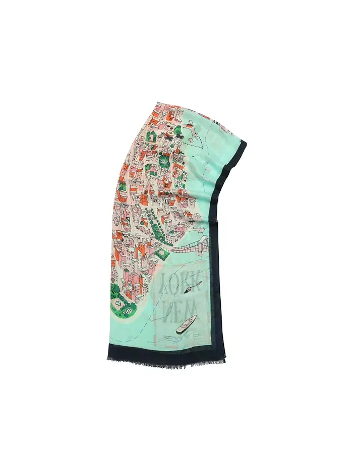 Женский шарф Map Oblong kate spade new york — изображение 5 из 6, мульти