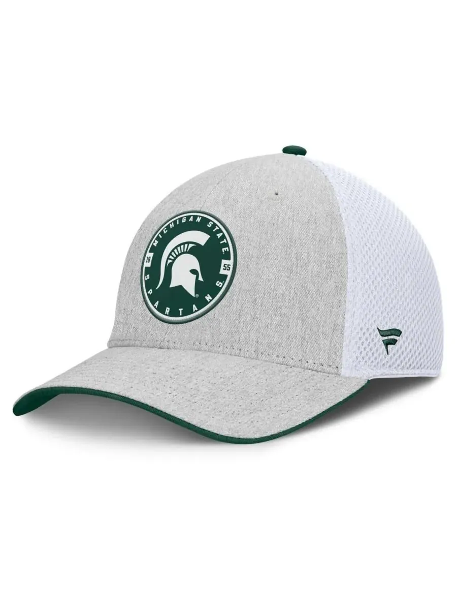 Fanatics Мужская кепка Michigan State Spartans Trigger Flex серо-белого цвета — изображение 1 из 4, серый белый