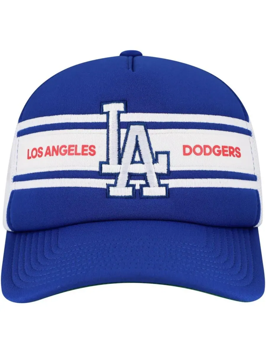 Мужская регулируемая бейсболка Royal Los Angeles Dodgers Sideline Trucker Mitchell & Ness — изображение 2 из 4, королевский