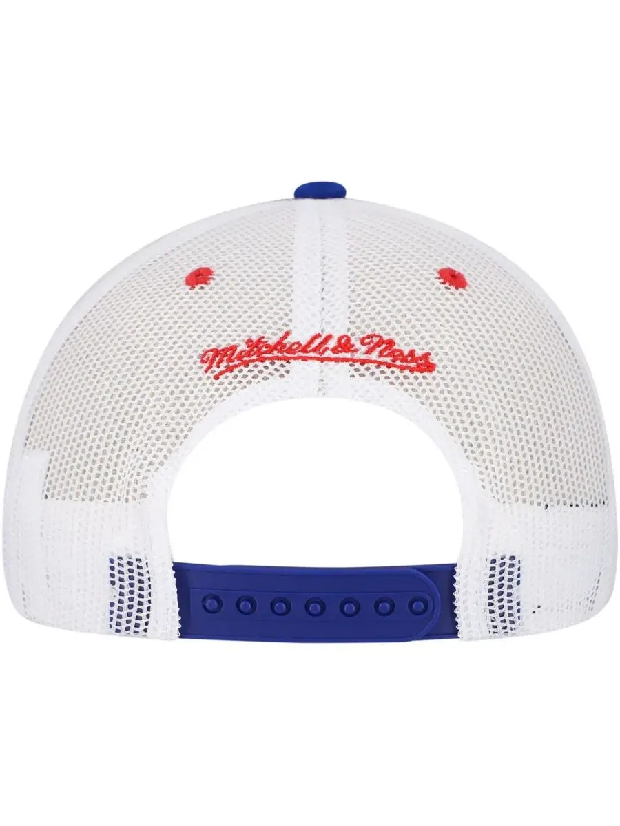 Мужская регулируемая бейсболка Royal Los Angeles Dodgers Sideline Trucker Mitchell & Ness — изображение 4 из 4, королевский