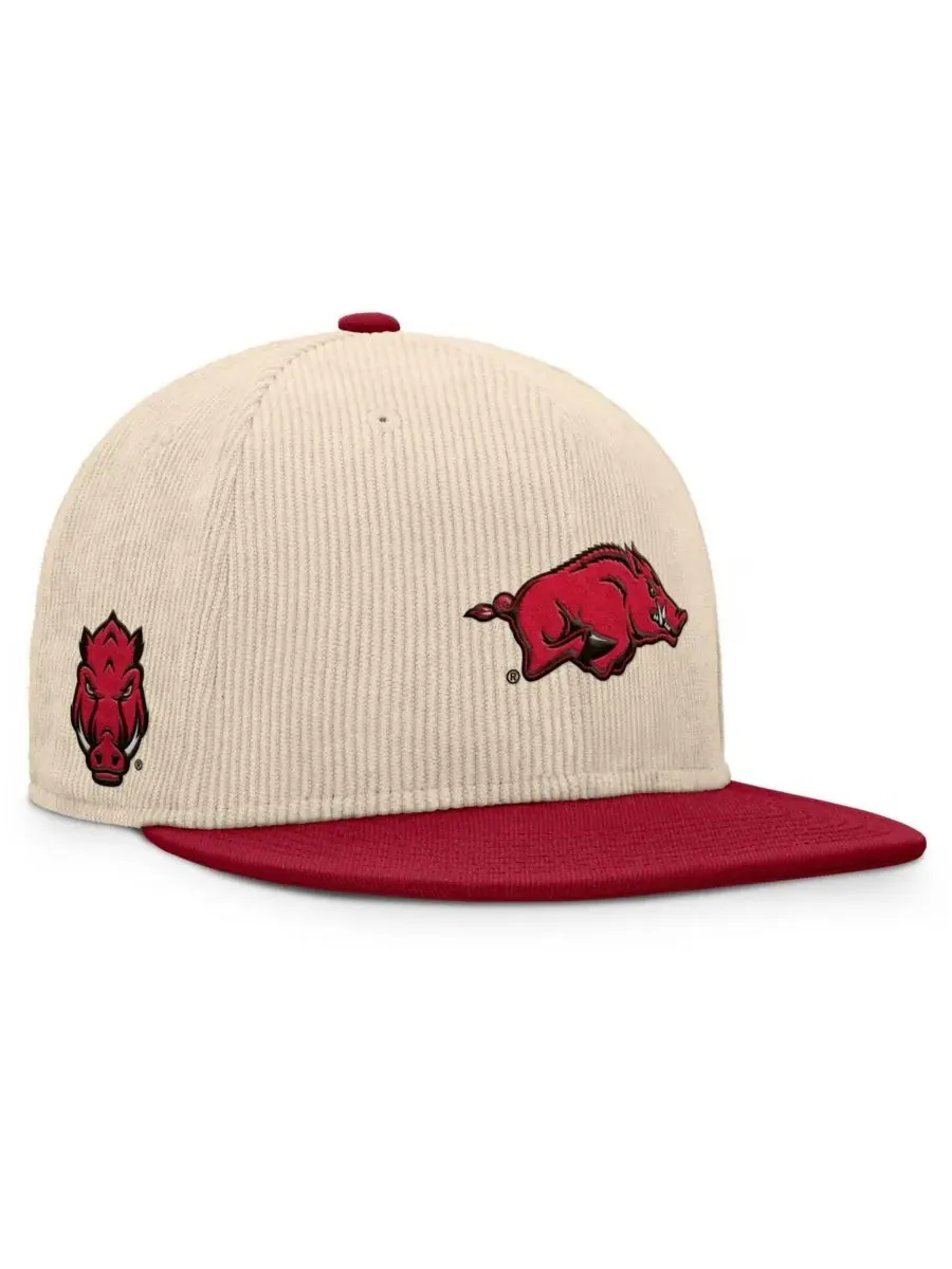 Fanatics Мужская бежевая бейсболка с изображением кэтчера команды Arkansas Razorbacks — изображение 4 из 4, бежевый