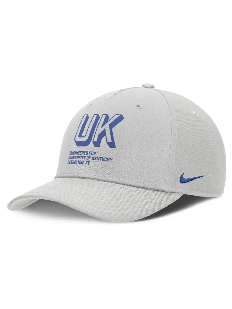 Nike Мужская серая бейсболка Kentucky Wildcats 2025 Sideline Dust с регулируемой высотой и — изображение 1 из 4, серый