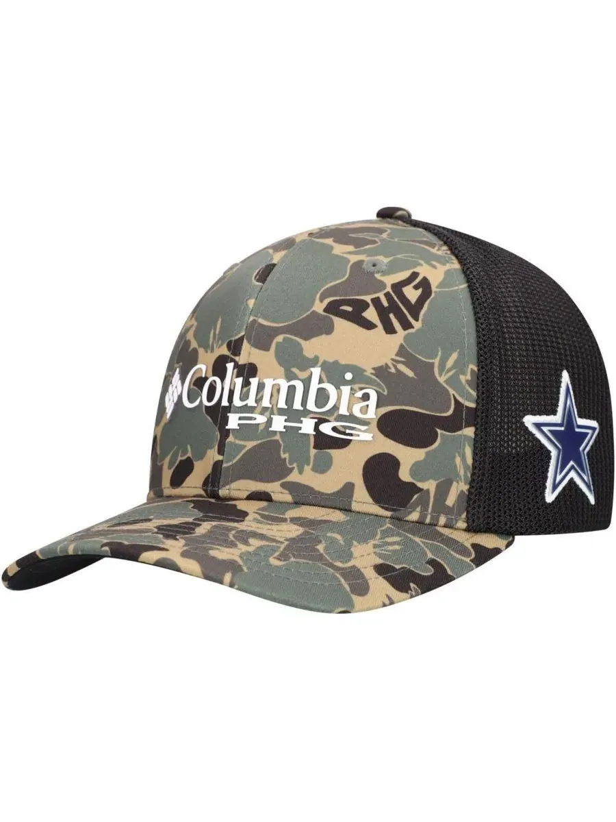 Columbia Мужская камуфляжная кепка Dallas Cowboys PHG Mesh Flex — изображение 1 из 4
