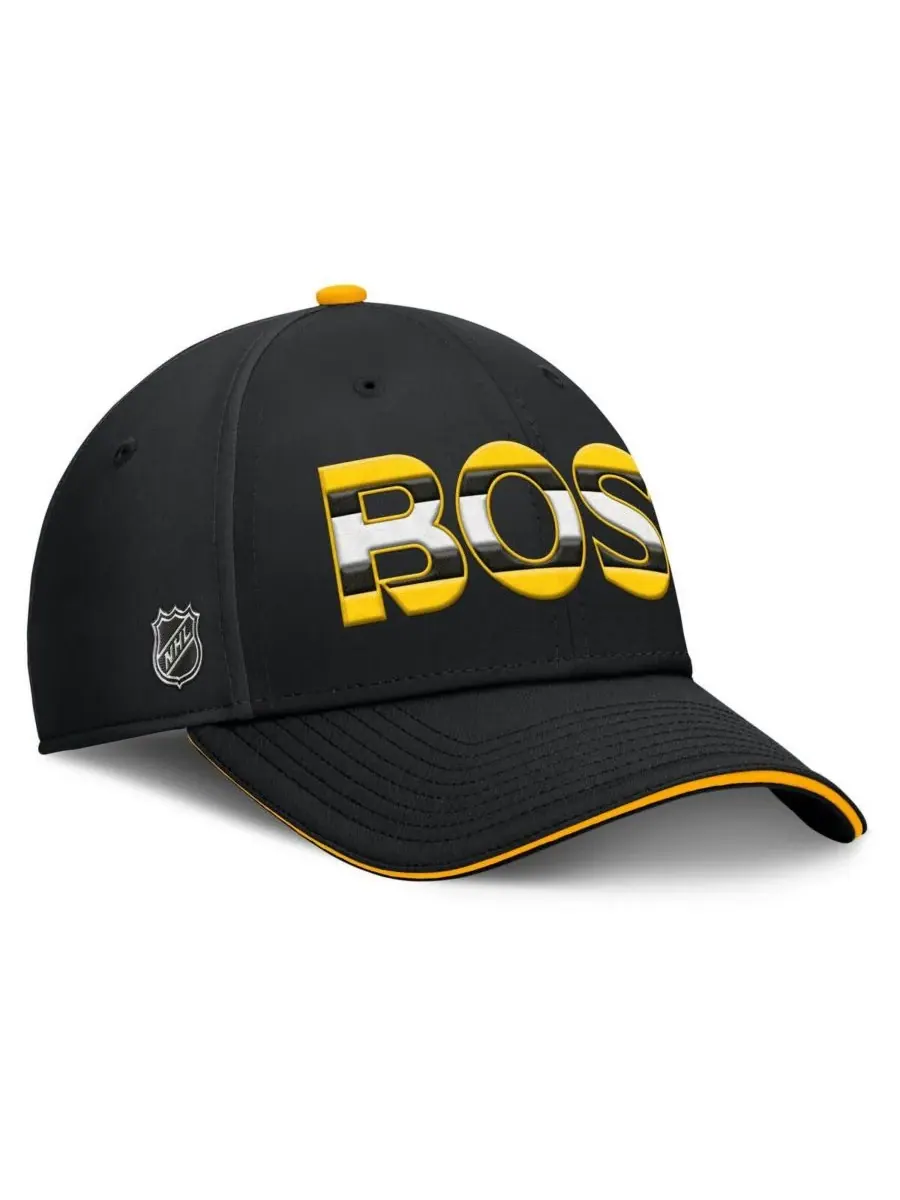 Fanatics Мужская черно-золотая бейсболка Boston Bruins Authentic Pro Rink Team Code Flex Hat — изображение 3 из 4