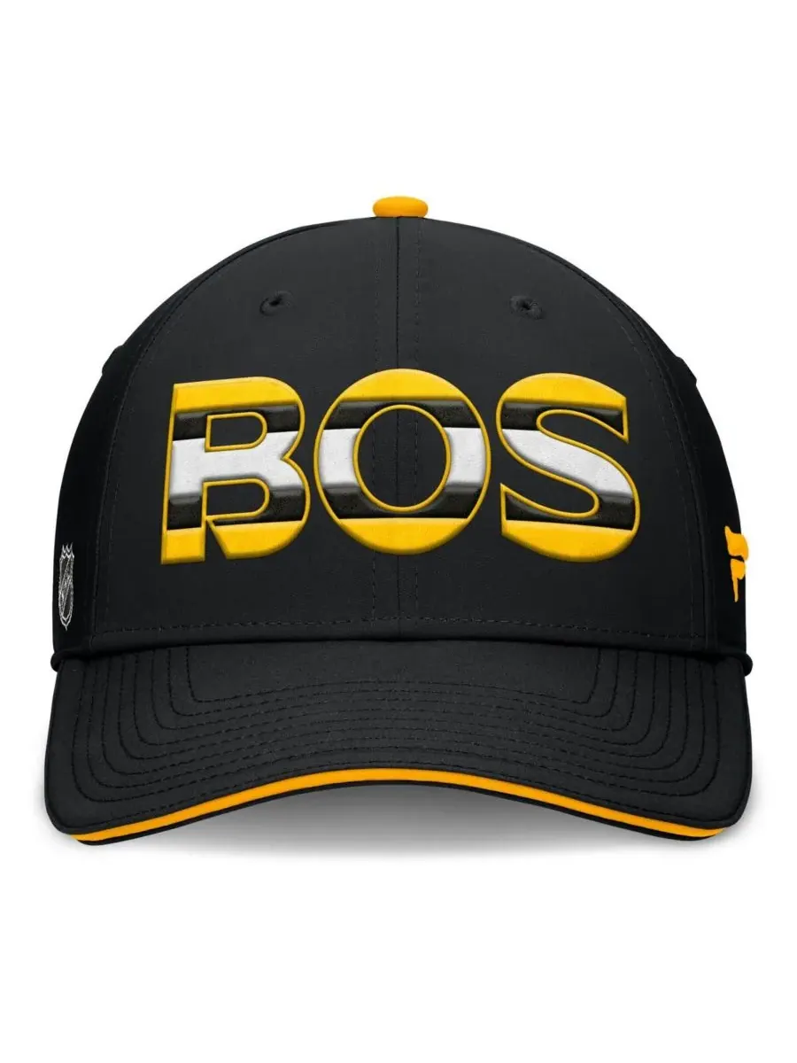 Fanatics Мужская черно-золотая бейсболка Boston Bruins Authentic Pro Rink Team Code Flex Hat — изображение 4 из 4