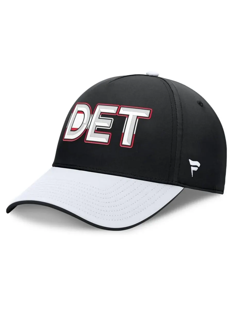 Fanatics Мужская черно-белая бейсболка Detroit Red Wings Authentic Pro Rink Team Code Flex Hat — изображение 1 из 4