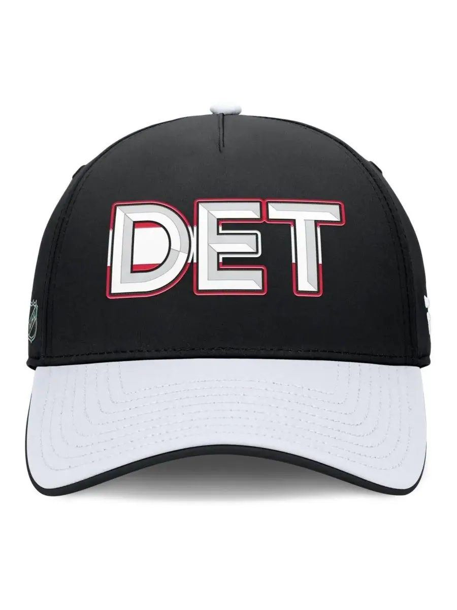 Fanatics Мужская черно-белая бейсболка Detroit Red Wings Authentic Pro Rink Team Code Flex Hat — изображение 3 из 4