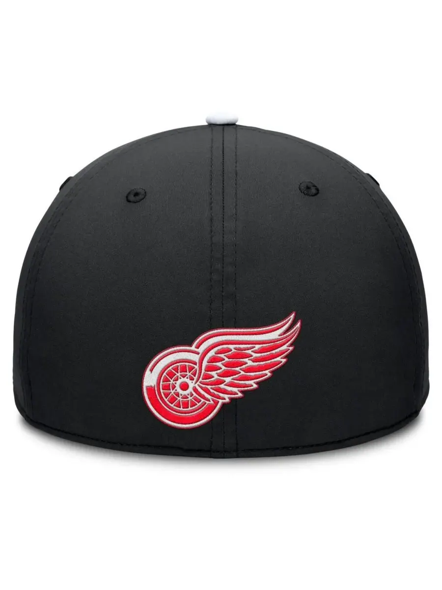 Fanatics Мужская черно-белая бейсболка Detroit Red Wings Authentic Pro Rink Team Code Flex Hat — изображение 4 из 4