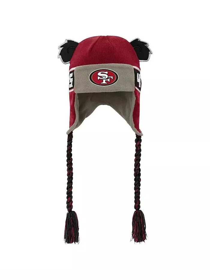 Вязаная шапка Scarlet San Francisco 49ers с ушками и надписью для мальчиков и девочек для малышей — изображение 1 из 2, алый