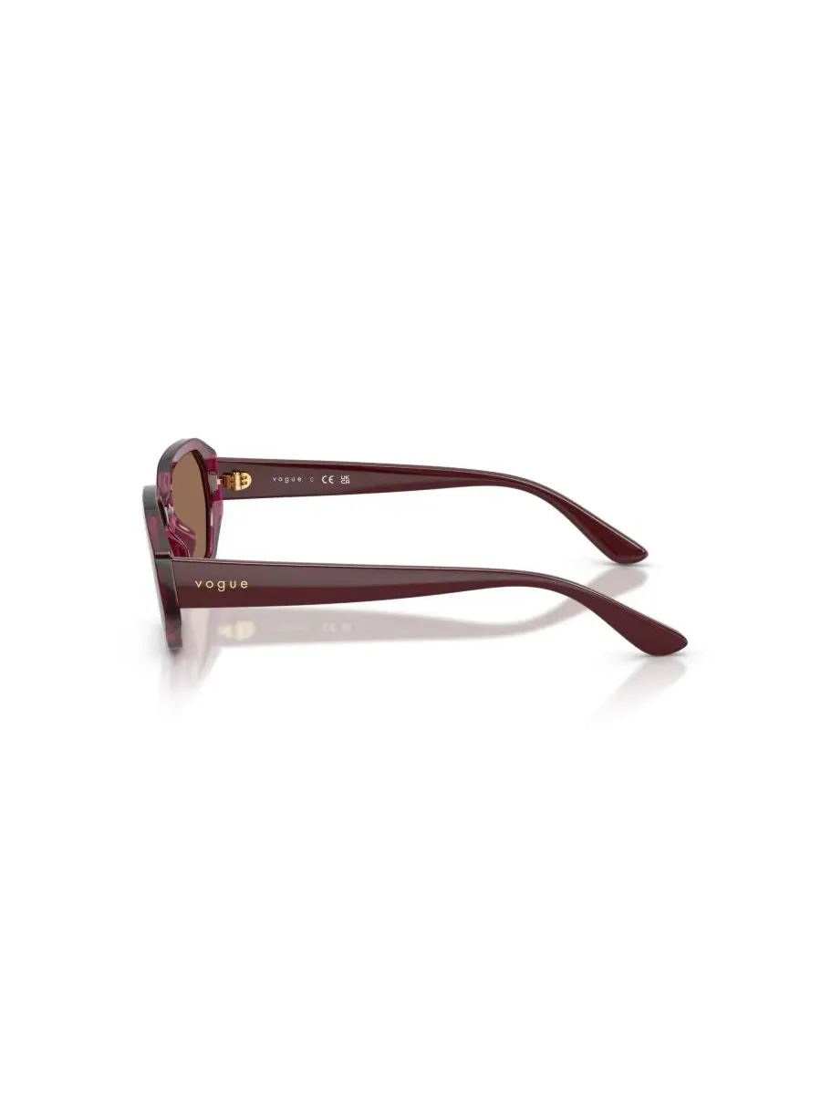 Геометрические солнцезащитные очки, VJ2034 Vogue Eyewear — изображение 3 из 7, прозрачный бордовый