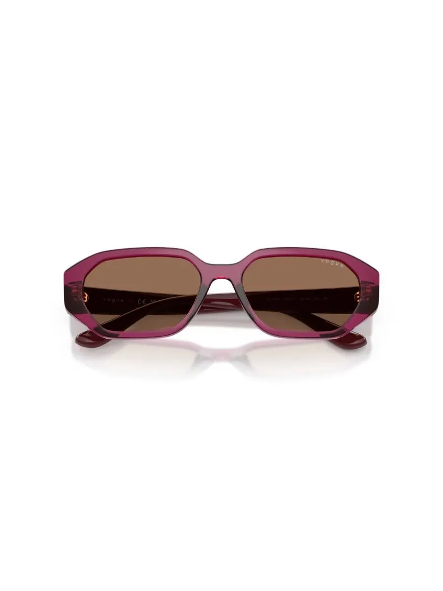 Геометрические солнцезащитные очки, VJ2034 Vogue Eyewear — изображение 5 из 7, прозрачный бордовый