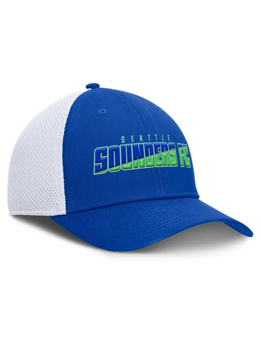 Fanatics Мужская синяя кепка Seattle Sounders FC Rocket Flex — изображение 3 из 4, синий