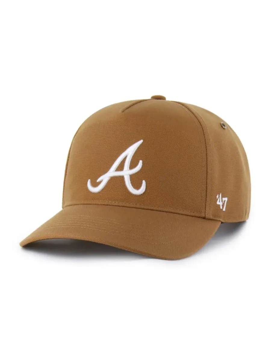 '47 Brand Мужская коричневая кепка Carhartt X Atlanta Braves с регулируемым креплением Hitch — изображение 1 из 4, коричневый