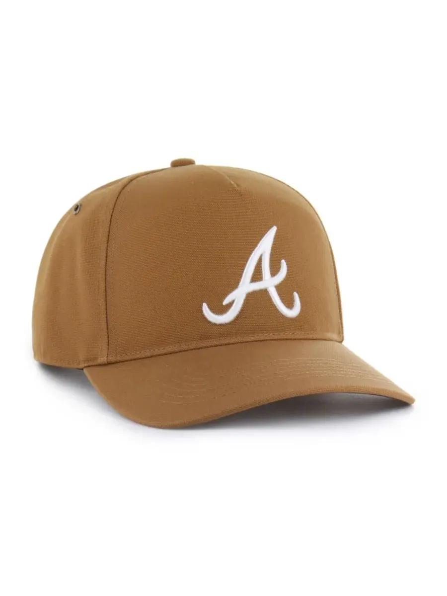 '47 Brand Мужская коричневая кепка Carhartt X Atlanta Braves с регулируемым креплением Hitch — изображение 3 из 4, коричневый
