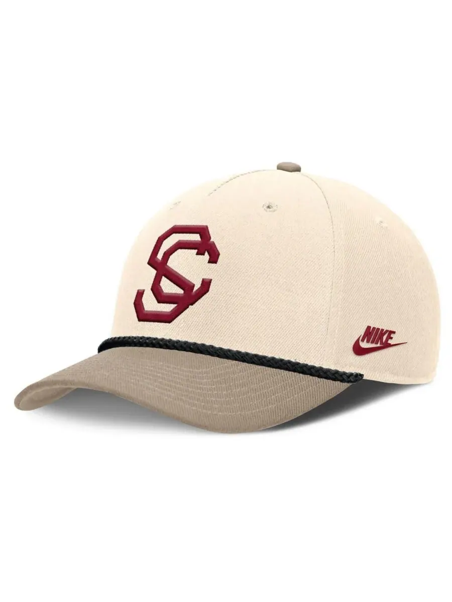 Мужская регулируемая кепка Natural USC Trojans Rise Legacy Throwback Logo Nike — изображение 1 из 4, прозрачный