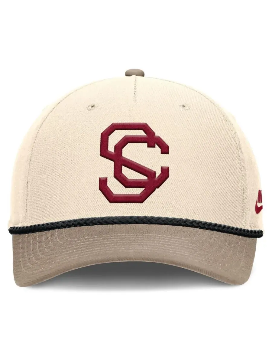 Мужская регулируемая кепка Natural USC Trojans Rise Legacy Throwback Logo Nike — изображение 2 из 4, прозрачный
