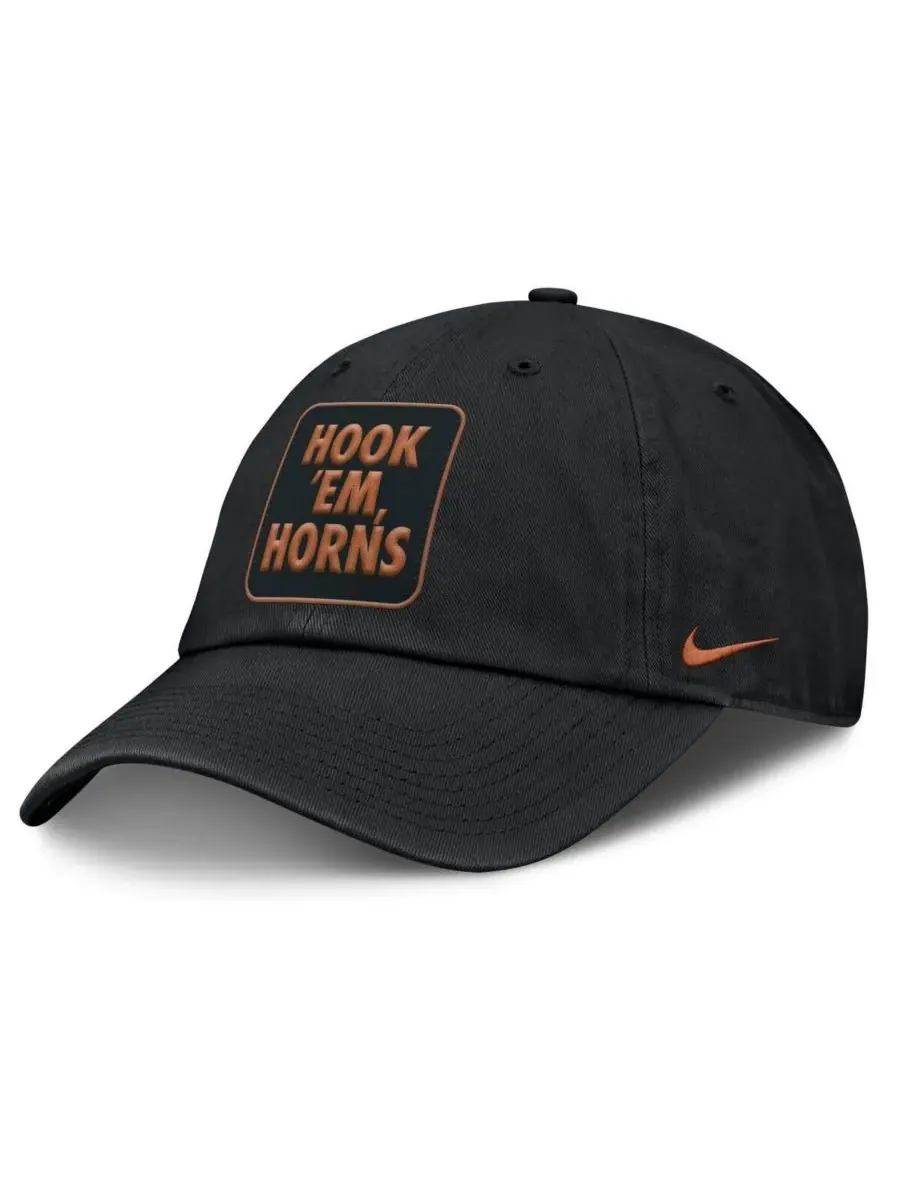 Nike Мужская черная регулируемая кепка с символикой местного клуба Texas Longhorns — изображение 1 из 4, черный