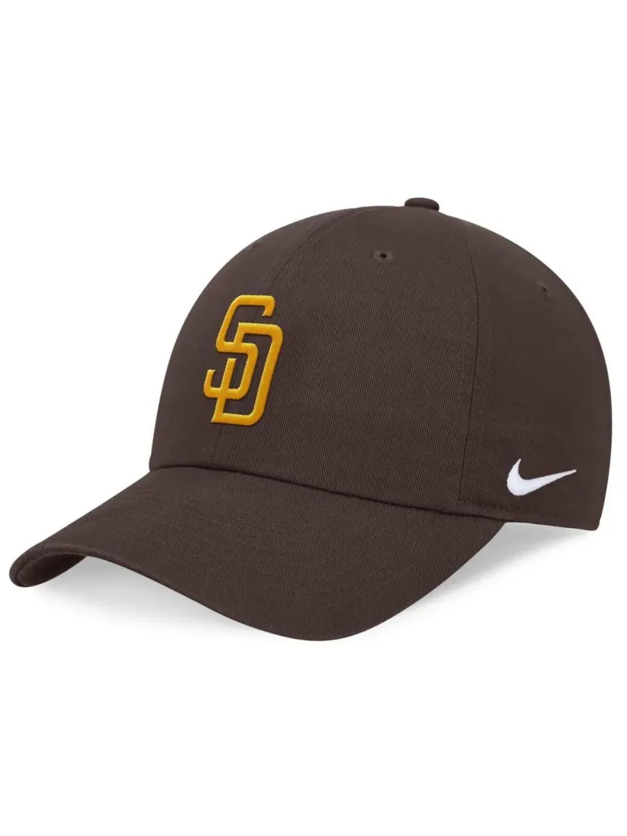 Nike Мужская коричневая регулируемая бейсболка San Diego Padres Evergreen Club — изображение 1 из 4, коричневый