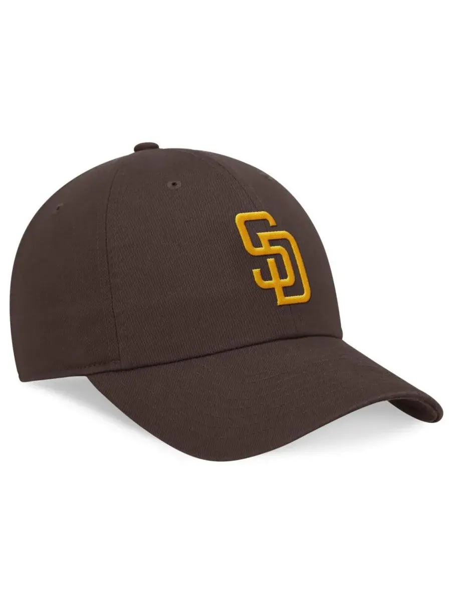 Nike Мужская коричневая регулируемая бейсболка San Diego Padres Evergreen Club — изображение 3 из 4, коричневый