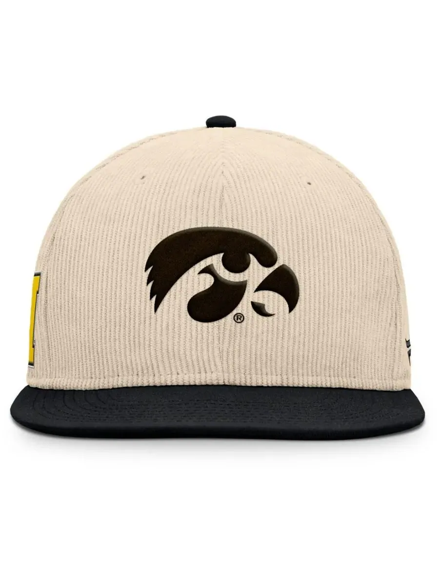 Fanatics Мужская бежевая бейсболка с застежкой-регулятором Iowa Hawkeyes Catcher — изображение 2 из 4, бежевый