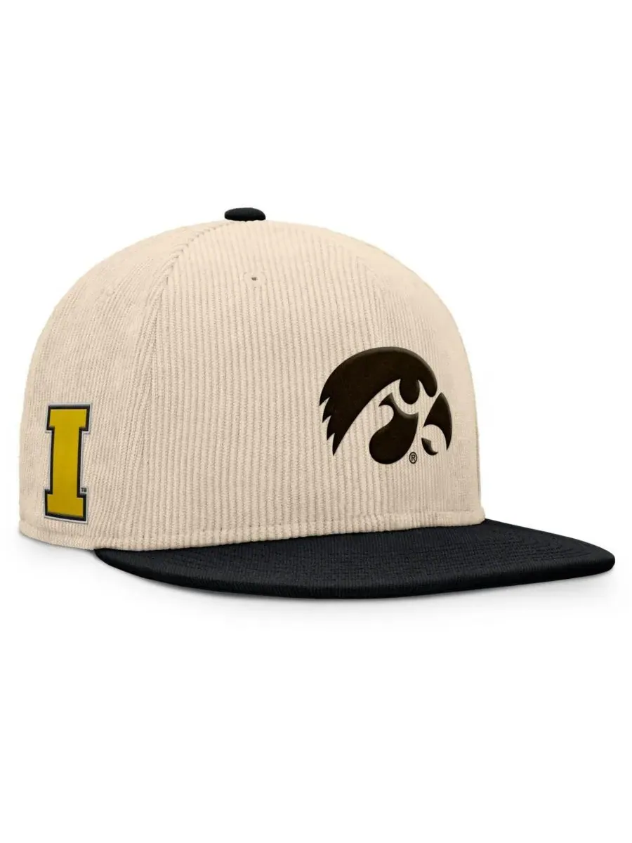 Fanatics Мужская бежевая бейсболка с застежкой-регулятором Iowa Hawkeyes Catcher — изображение 3 из 4, бежевый