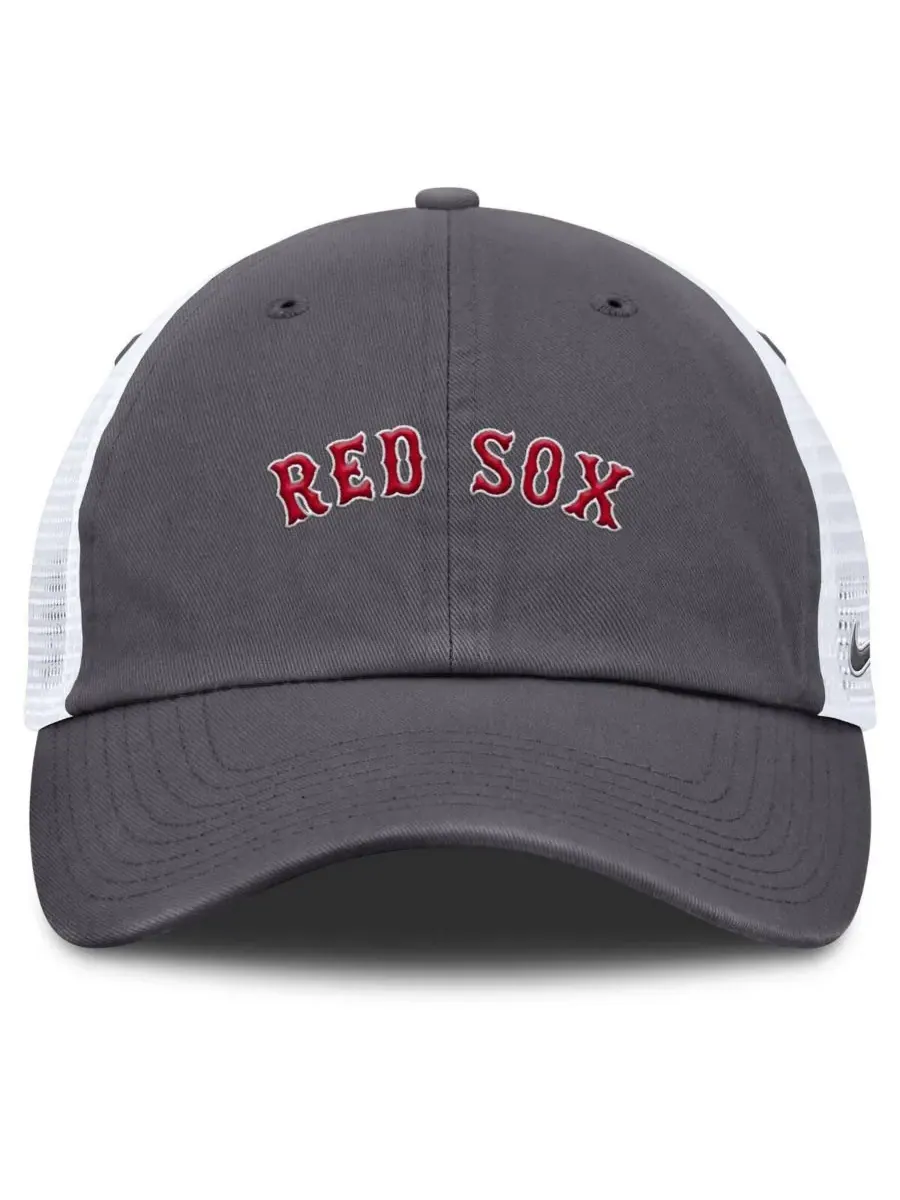 Nike Мужская серая регулируемая бейсболка "Boston Red Sox" с логотипом клуба — изображение 2 из 4, серый
