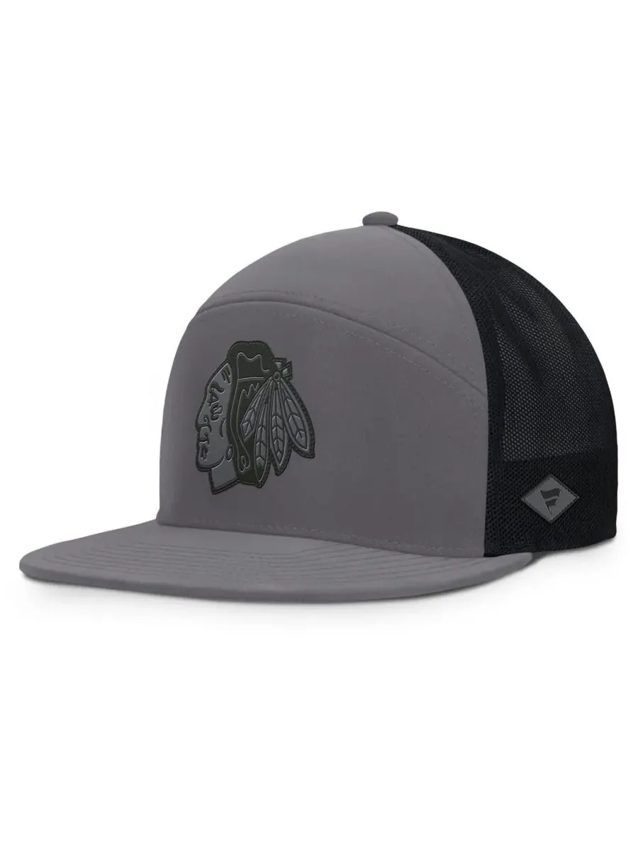Fanatics Мужская кепка Chicago Blackhawks Fairweather с регулируемым размером — изображение 1 из 5, темно-серый
